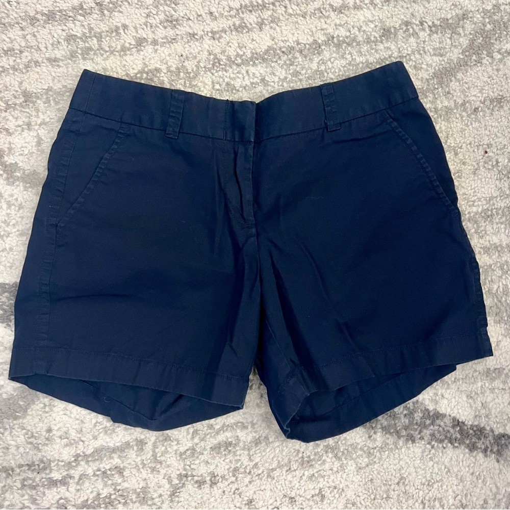 J. Crew 4” Navy Chinos Shorts Size 2